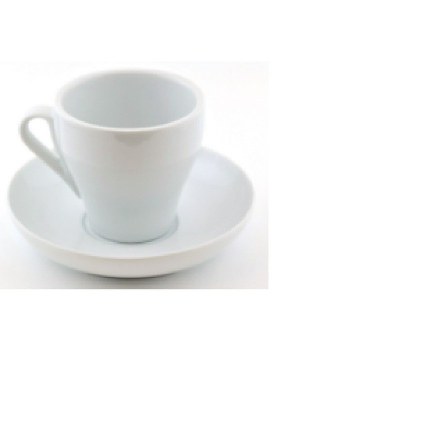 Orly Cuisine - Tasse et soucoupe pour cappuccino de 8 oz blanche - 6 par boite