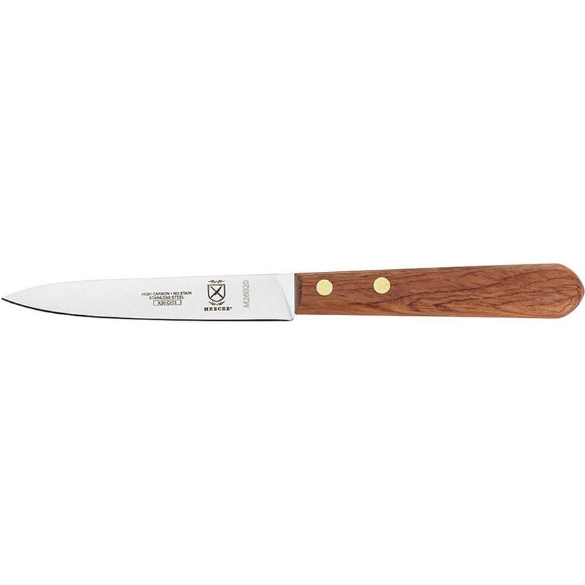 Mercer Culinary - Couteau d'office de 4 po à manche en bois de rosier Praxis