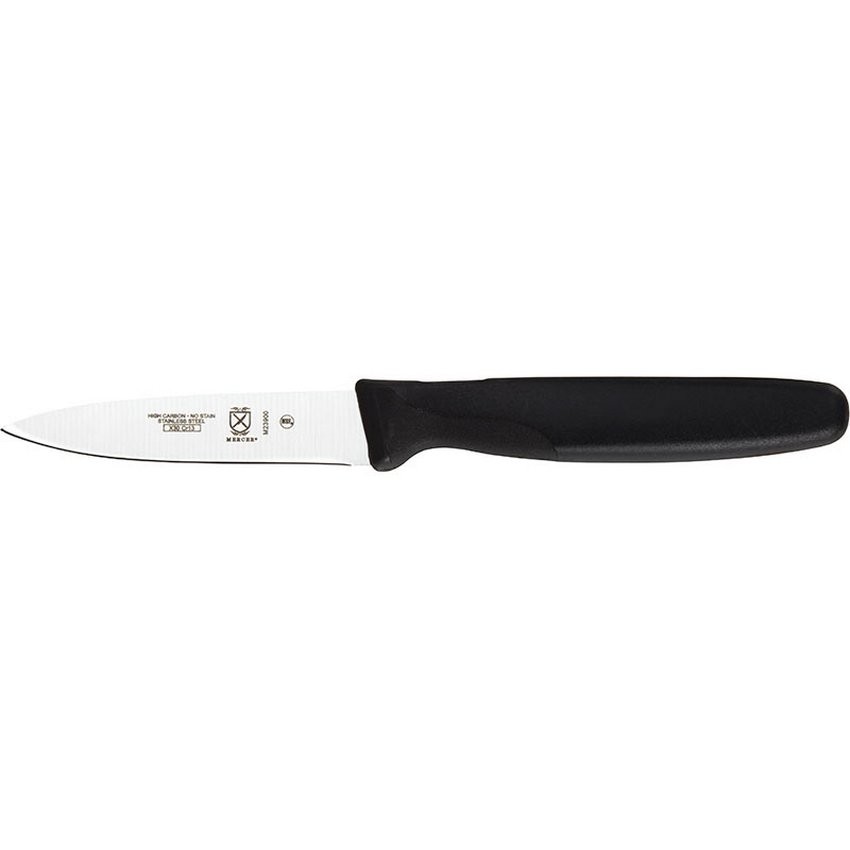 Mercer Culinary - Couteau d'office de 3 po à manche noir Millennia