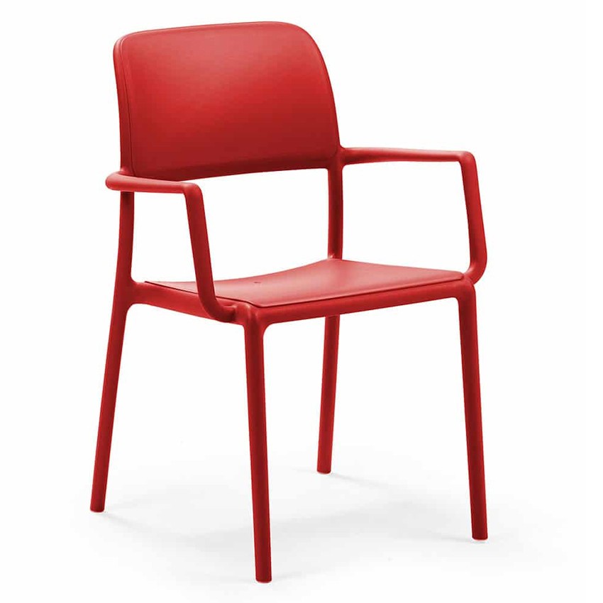 Bum Contract - Chaise avec bras Riva - Rosso (rouge)