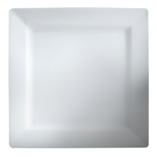 Cameo China - Assiette carrée de 6 po avec bordure Square Rim - 36 par boite