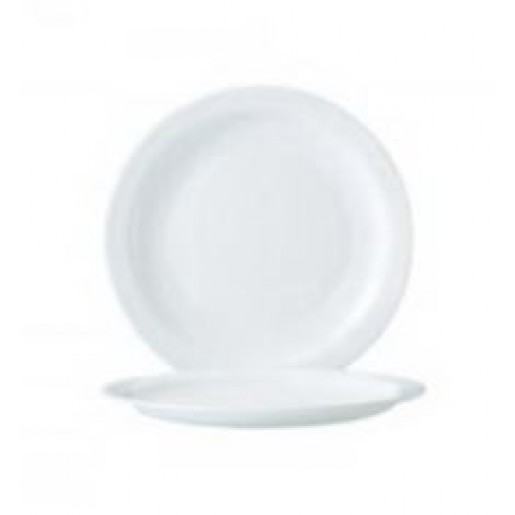 Arc Cardinal - Assiette blanche de 7½ po avec rebord étroit Opal Restaurant White - 24 par boite