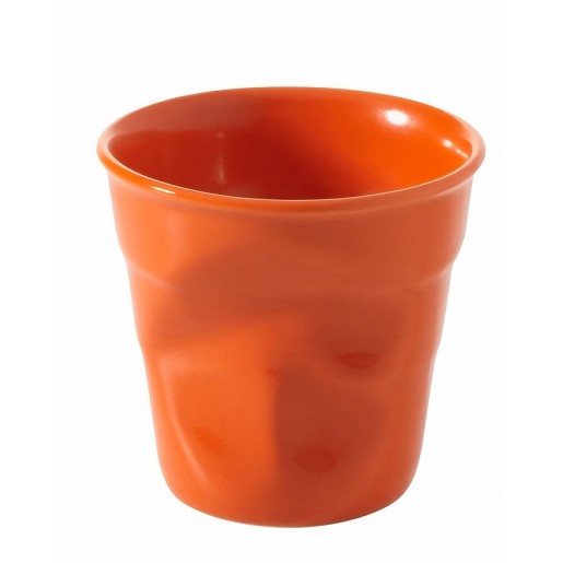 Revol - Gobelet à cappuccino de 6¼ oz froissé orange - 6 par boite