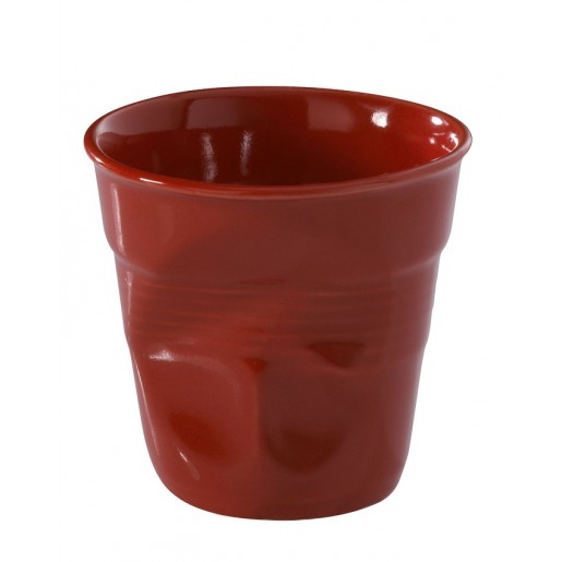 Revol - Gobelet à cappuccino de 6¼ oz froissé rouge piment - 6 par boite