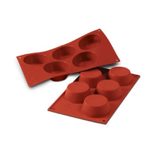 Silikomart - Moule en silicone flexible pour gros muffin - 5 x 135 ml