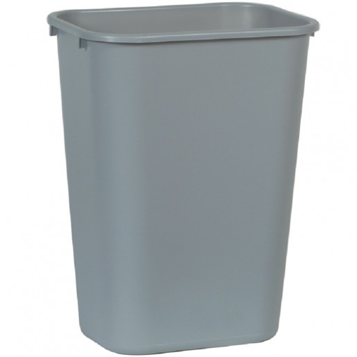 Rubbermaid - Grande poubelle rectangulaire grise de 39 L