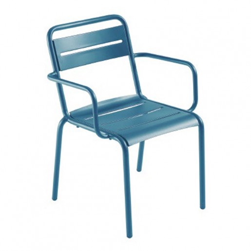 Bum Contract - Chaise avec bras Star - Antique Blue (Bleu antique)