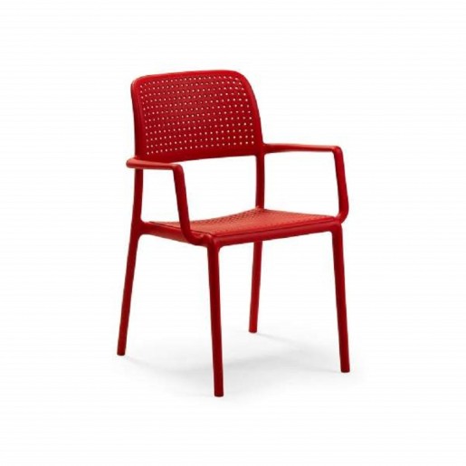 Bum Contract - Chaise avec bras Bora - Rosso (rouge)
