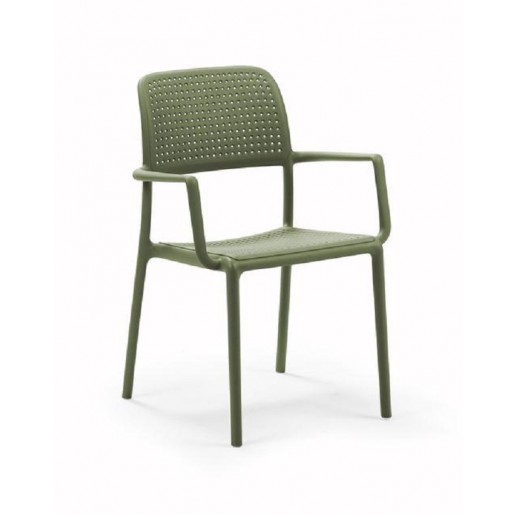 Bum Contract - Chaise avec bras Bora - Agave (verte)