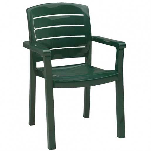 Grosfillex - Chaise avec bras Acadia - Amazon Green (Vert amazone)