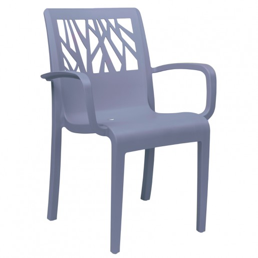Grosfillex - Chaise avec bras Vegetal - Denim Blue (Bleue)