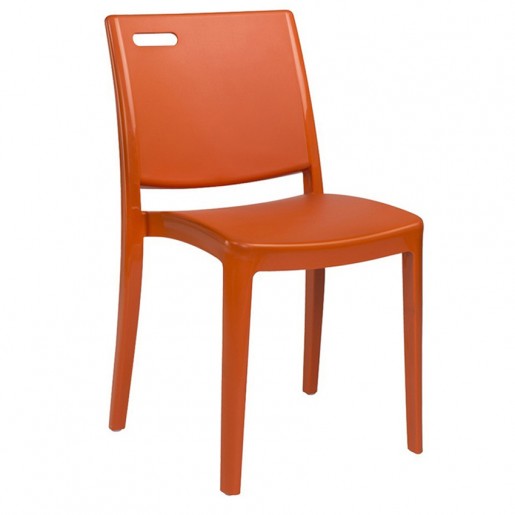 Grosfillex - Chaise sans bras Metro - Orange