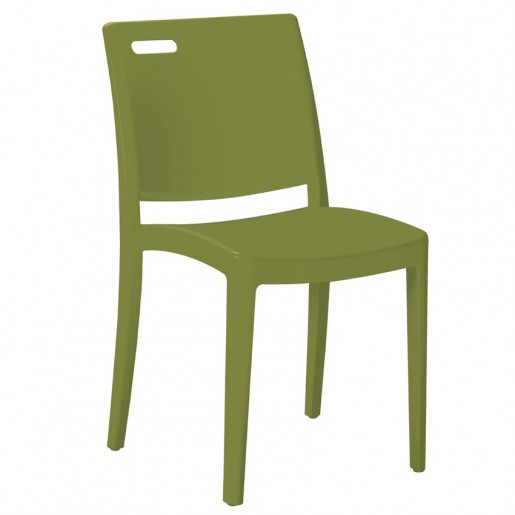 Grosfillex - Chaise sans bras Metro - Cactus Green (Vert Cactus)