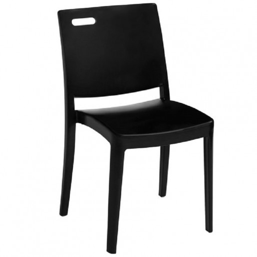 Grosfillex - Chaise sans bras Metro - Black (Noire)
