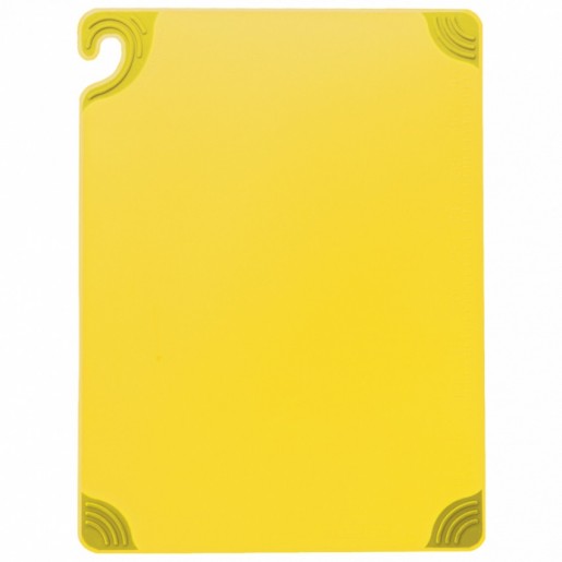 San Jamar - Planche à découper jaune de 12 po X 18 po - Saf-T-Grip