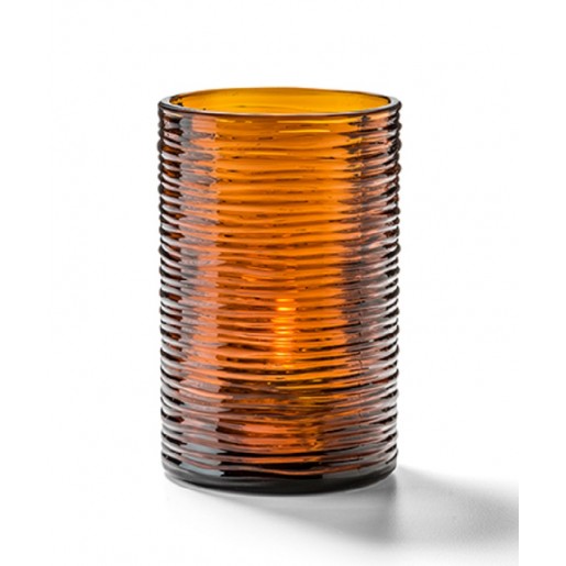 Hollowick - Bougeoir cylindrique ambre foncé de 3¼ po X 2-1/8 po
