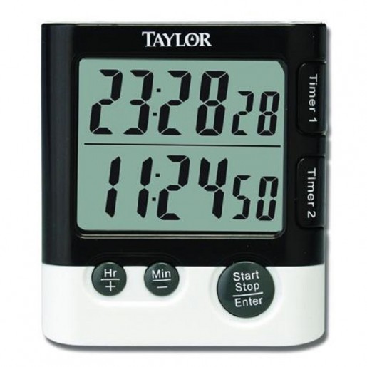 Taylor - Minuterie / horloge double de 1.5 po au LCD
