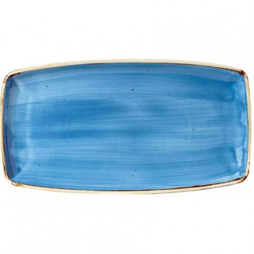 Churchill - Assiette rectangulaire de 14 po x 7.25 po Stonecast bleu foncé - 6 par boite