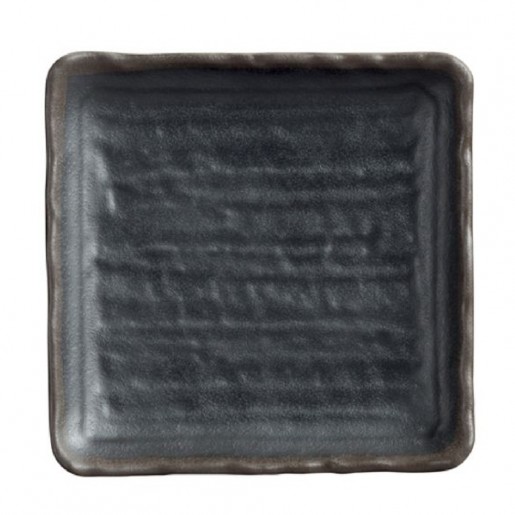 Steelite - Assiette carrée de 7 po Grey Stone - 36 par boite
