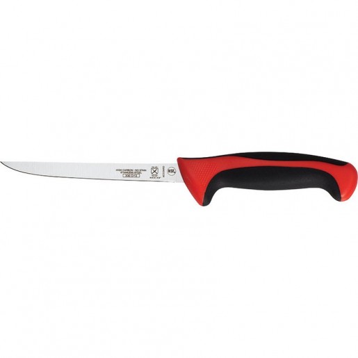 Mercer Culinary - Couteau à désosser à lame étroite de 6 po à manche rouge Millennia Colors
