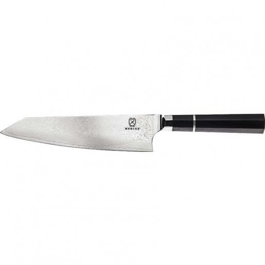 Mercer Culinary - Couteau de chef de 8 po à manche octogonale en bois d'ébène Damascus