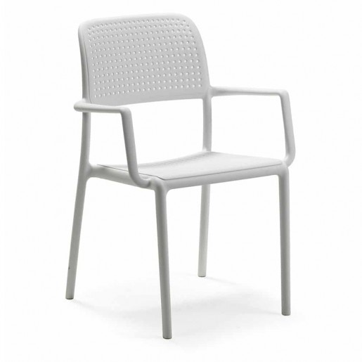 Bum Contract - Chaise avec bras Bora - Bianco (blanche)