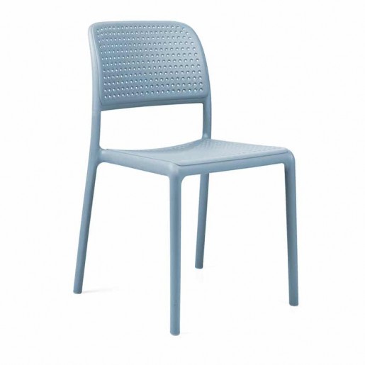 Bum Contract - Chaise sans bras Bora Bistrot - Celeste (bleue)