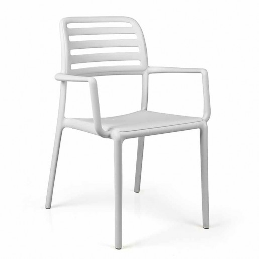 Bum Contract - Chaise avec bras Costa - Bianco (blanche)