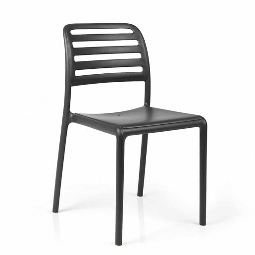 Bum Contract - Chaise sans bras Costa Bistrot - Antracite (noire)
