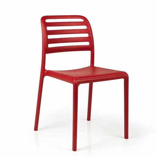 Bum Contract - Chaise sans bras Costa Bistrot - Rosso (rouge)