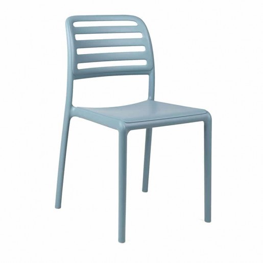 Bum Contract - Chaise sans bras Costa Bistrot - Celeste (bleue)