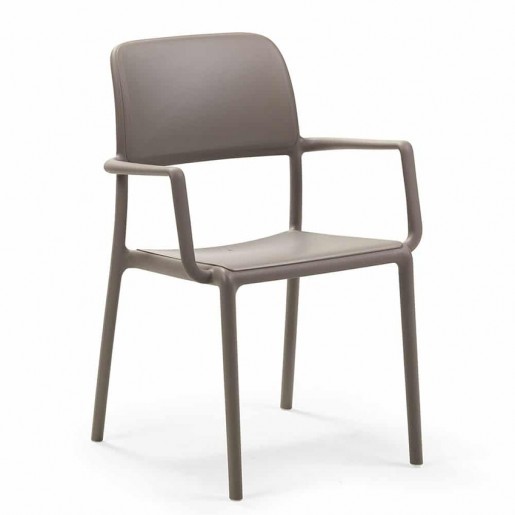 Bum Contract - Chaise avec bras Riva - Tortora (beige)