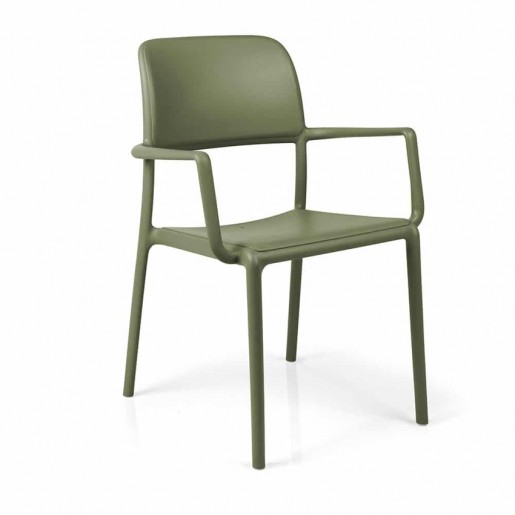 Bum Contract - Chaise avec bras Riva - Agave (verte)