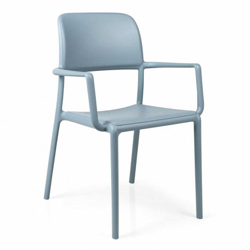 Bum Contract - Chaise avec bras Riva - Celeste (bleue)