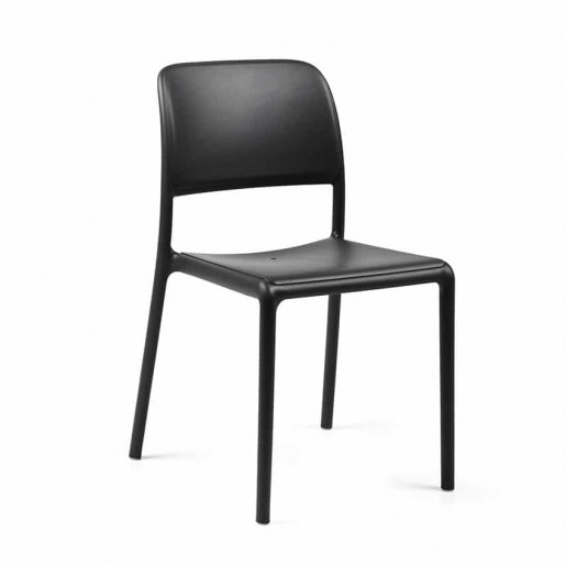 Bum Contract - Chaise sans bras Riva Bistrot - Antracite (noire)