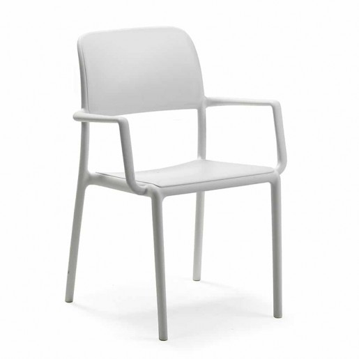 Bum Contract - Chaise avec bras Riva - Bianco (blanche)