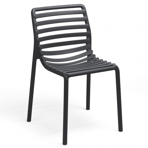 Bum Contract - Chaise sans bras Doga Bistrot - Antracite (noire)