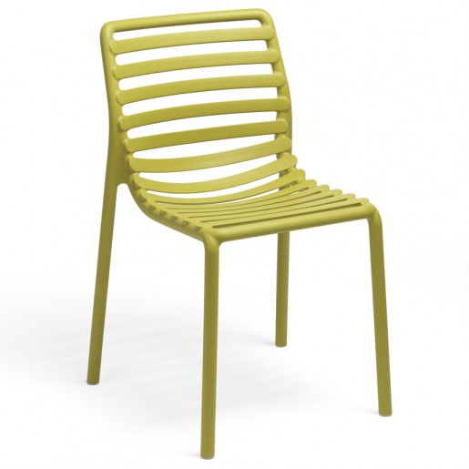 Bum Contract - Chaise sans bras Doga Bistrot - Pera (Vert pâle)