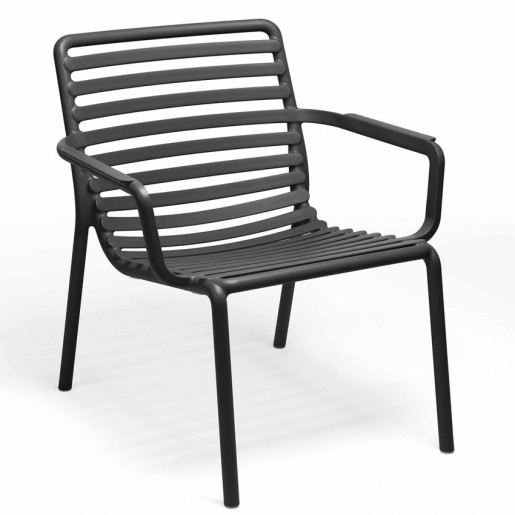 Bum Contract - Chaise avec bras Doga Relax - Antracite (noire)