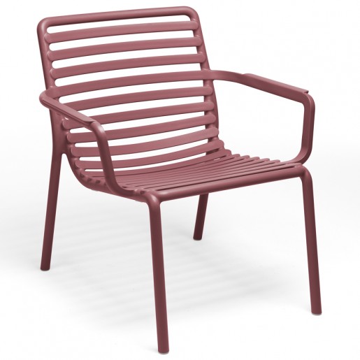 Bum Contract - Chaise avec bras Doga Relax - Marsala (rouge)