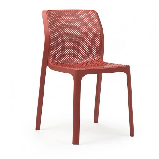 Bum Contract - Chaise sans bras Bit - Corallo (rouge)