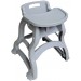 Omcan - Chaise haute grise en plastique avec tablette