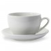 Danesco - Grande tasse et soucoupe café au lait blanc 18oz Danesco