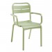 Grosfillex - Chaise avec bras Cannes - Sage Green (Verte)