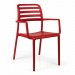 Bum Contract - Chaise avec bras Costa - Rosso (rouge)