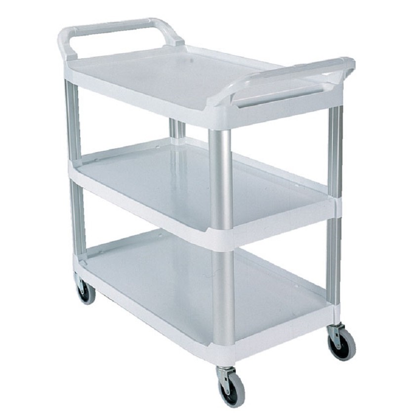 Rubbermaid - Off-White Xtra Utility Cart with 3 Shelves