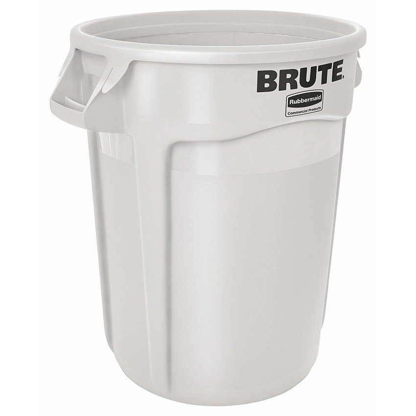 Rubbermaid - 10 Gallon White Brute Trash Can (without Lid)
