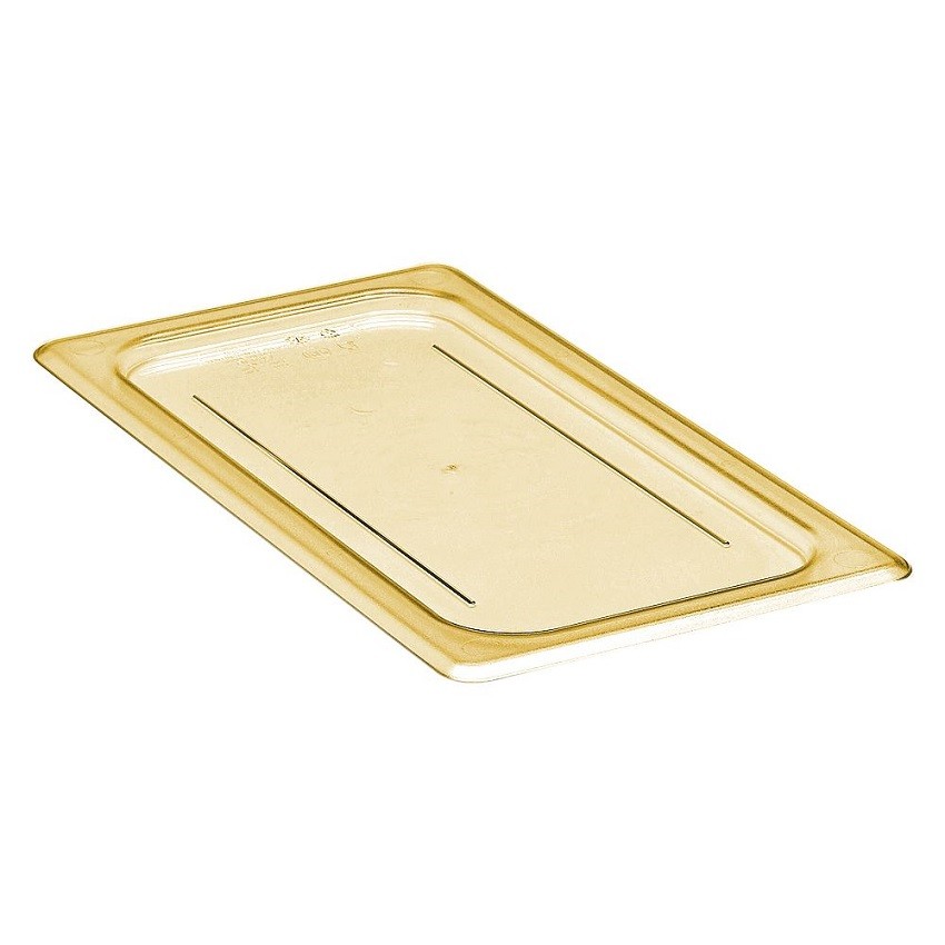 Cambro - 1/3 Size Amber High Heat Flat Lid for Food Pan