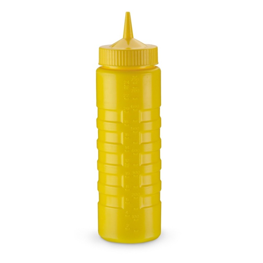Vollrath - Traex 24 oz. Yellow Single Tip Ridged Wide Mouth Squeeze Bottle