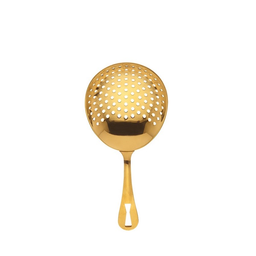 Barfly - 6.5 in. Gold-Plated Julep Strainer